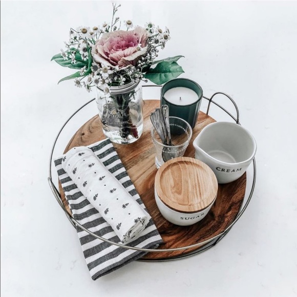 Wood and Metal Wire Tray by Hearth & Hand - Picture 4 of 5
